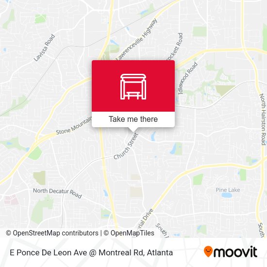 E Ponce De Leon Ave @ Montreal Rd map