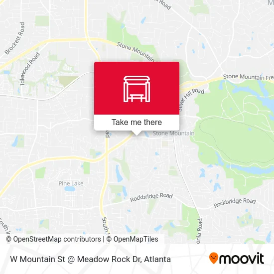 W Mountain St @ Meadow Rock Dr map