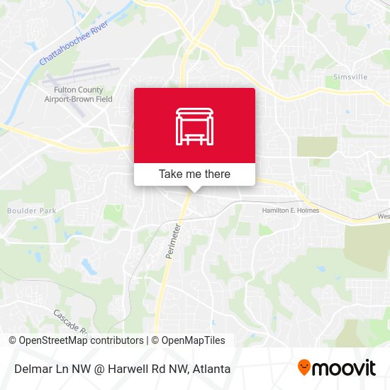 Delmar Ln NW @ Harwell Rd NW map