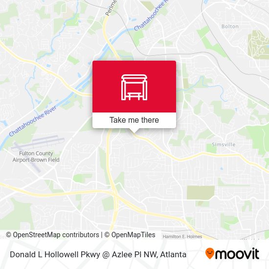 Mapa de Donald L Hollowell Pkwy @ Azlee Pl NW