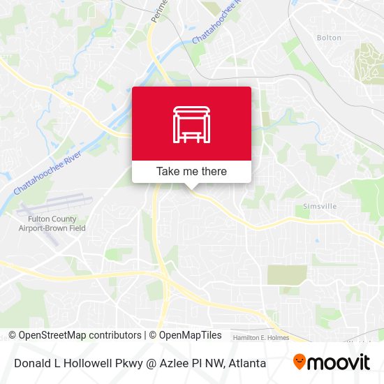 Mapa de Donald L Hollowell Pkwy @ Azlee Pl NW