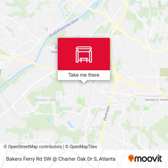 Mapa de Bakers Ferry Rd SW @ Charter Oak Dr S