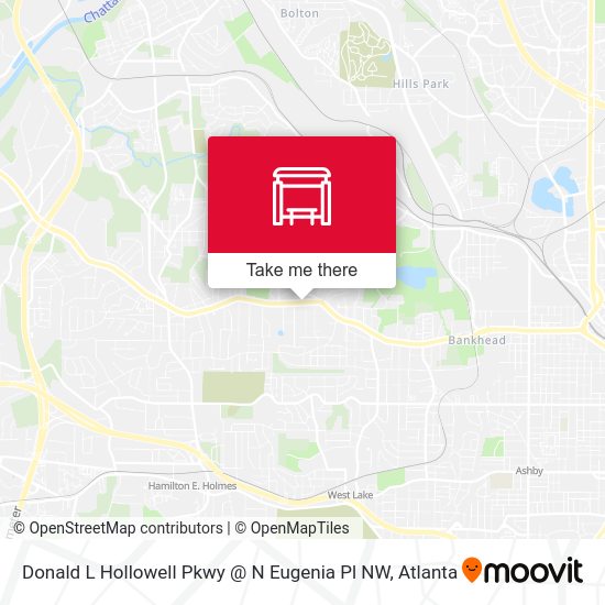 Donald L Hollowell Pkwy @ N Eugenia Pl NW map