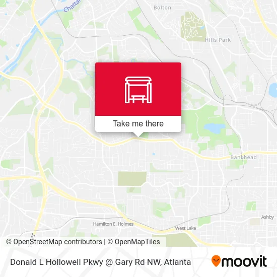 Donald L Hollowell Pkwy @ Gary Rd NW map
