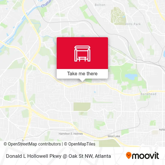 Donald L Hollowell Pkwy @ Oak St NW map