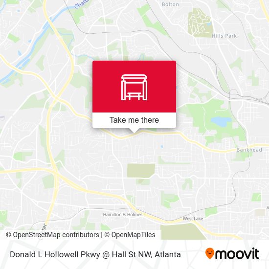 Donald L Hollowell Pkwy @ Hall St NW map