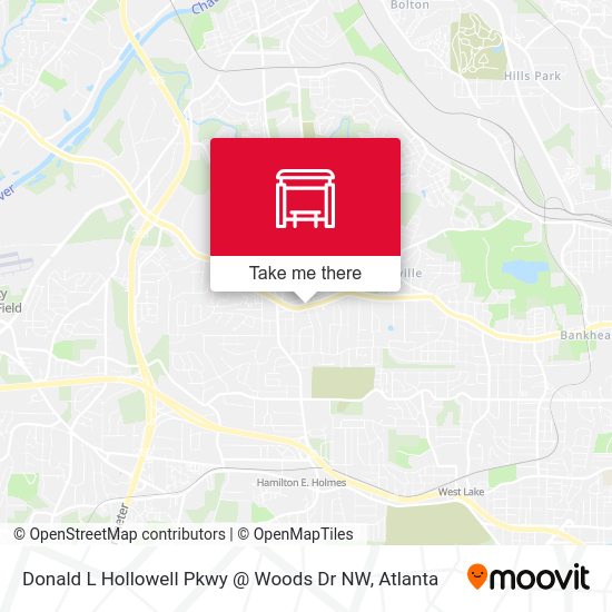 Mapa de Donald L Hollowell Pkwy @ Woods Dr NW
