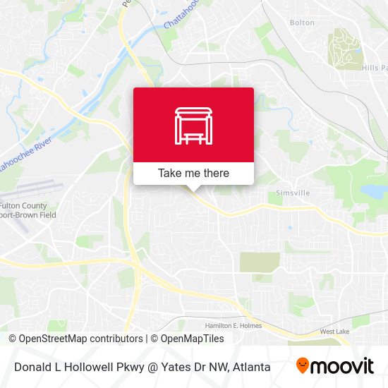 Donald L Hollowell Pkwy @ Yates Dr NW map