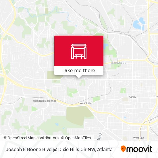 Joseph E Boone Blvd @ Dixie Hills Cir NW map