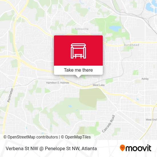 Verbena St NW @ Penelope St NW map