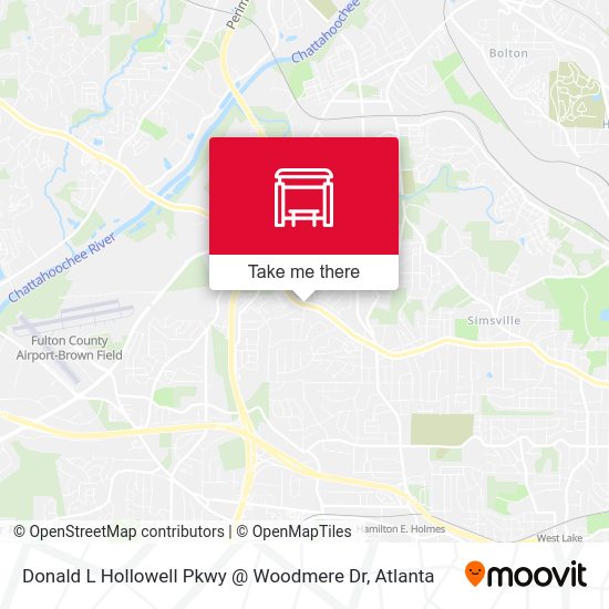 Donald L Hollowell Pkwy @ Woodmere Dr map