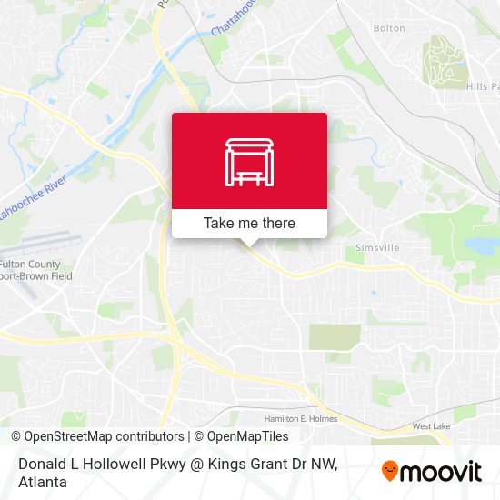 Donald L Hollowell Pkwy @ Kings Grant Dr NW map