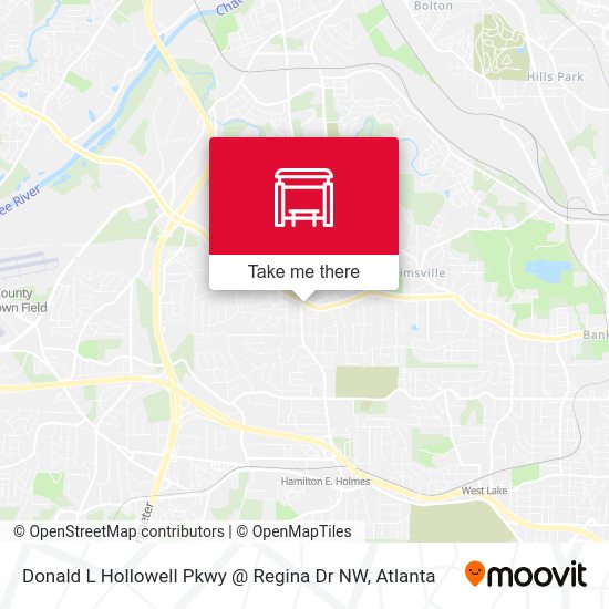 Donald L Hollowell Pkwy @ Regina Dr NW map