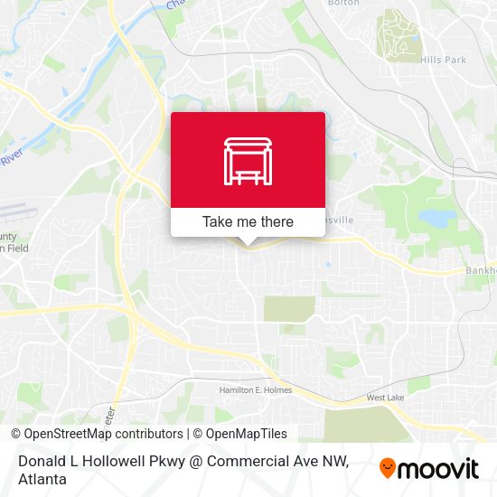 Donald L Hollowell Pkwy @ Commercial Ave NW map