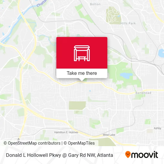Donald L Hollowell Pkwy @ Gary Rd NW map