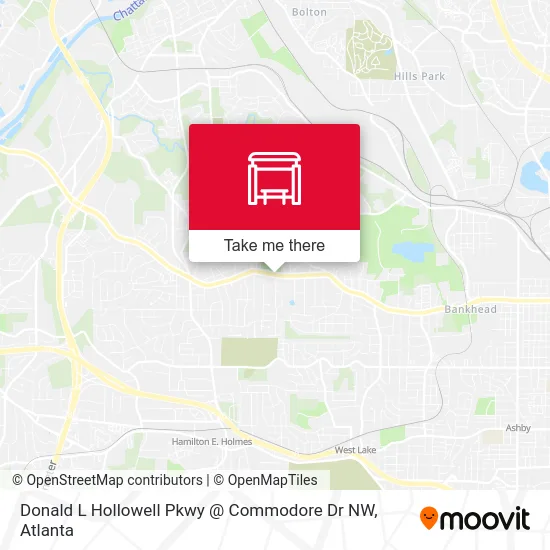 Donald L Hollowell Pkwy @ Commodore Dr NW map