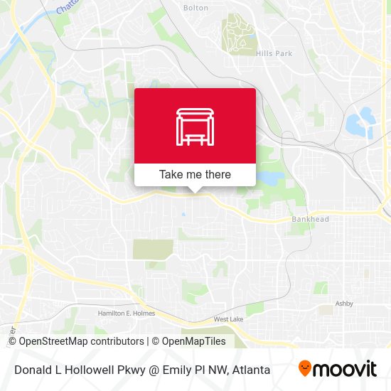 Mapa de Donald L Hollowell Pkwy @ Emily Pl NW