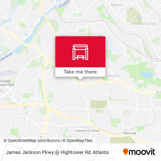 Mapa de James Jackson Pkwy @ Hightower Rd