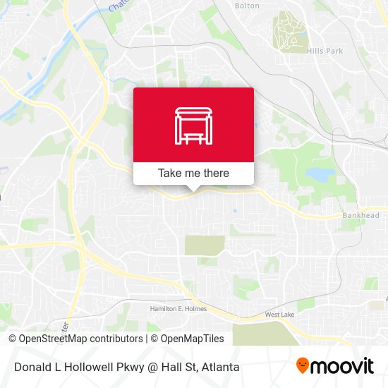 Donald L Hollowell Pkwy @ Hall St map