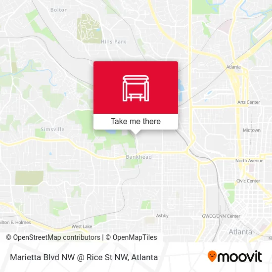 Marietta Blvd NW @ Rice St NW map