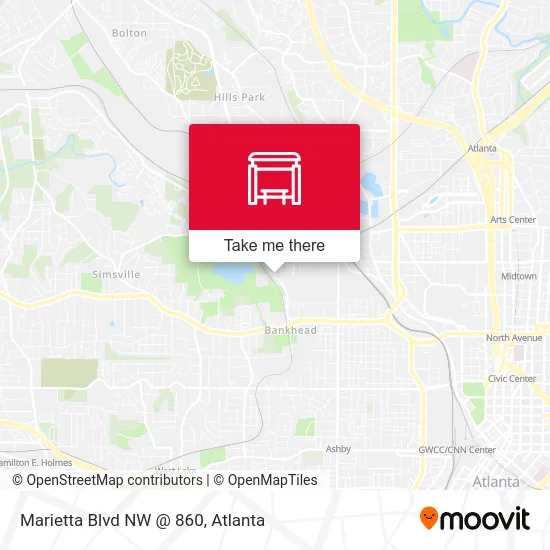 Marietta Blvd NW @ 860 map