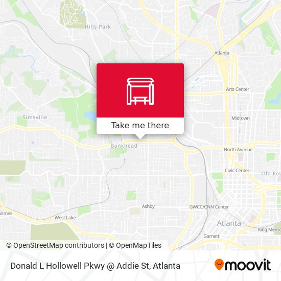 Donald L Hollowell Pkwy @ Addie St map