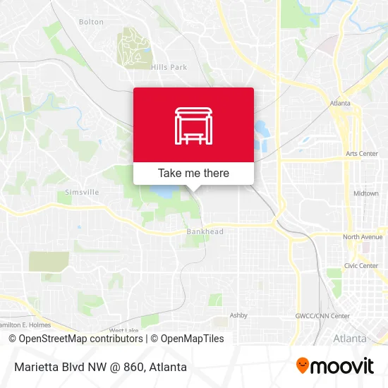 Marietta Blvd NW @ 860 map