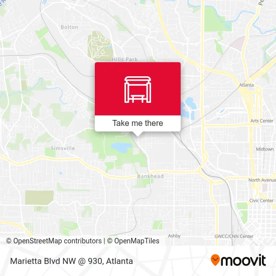 Marietta Blvd NW @ 930 map