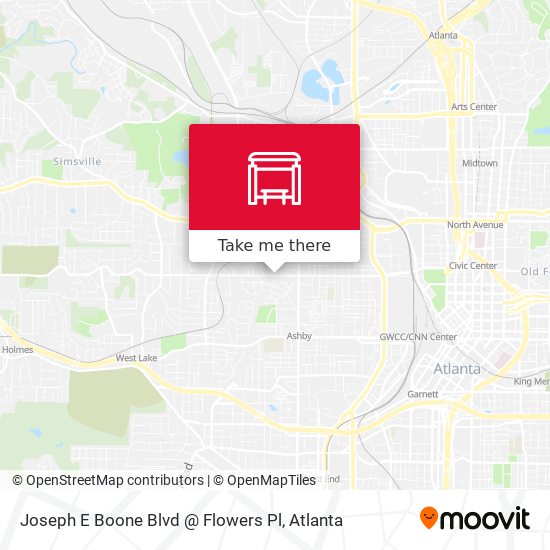 Mapa de Joseph E Boone Blvd @ Flowers Pl