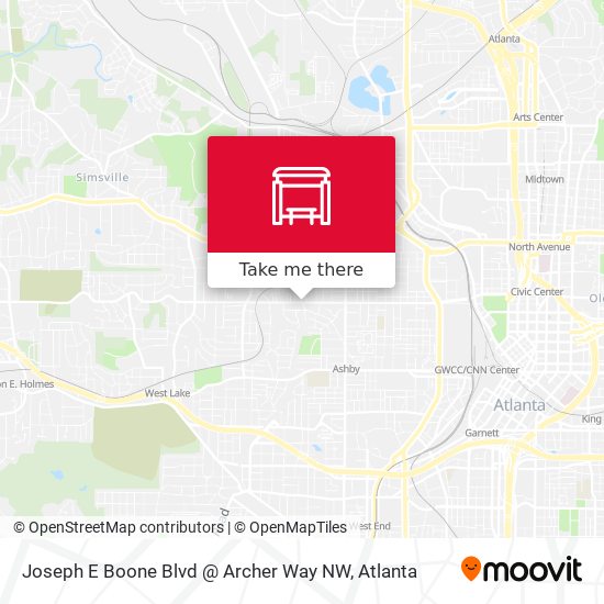 Mapa de Joseph E Boone Blvd @ Archer Way NW