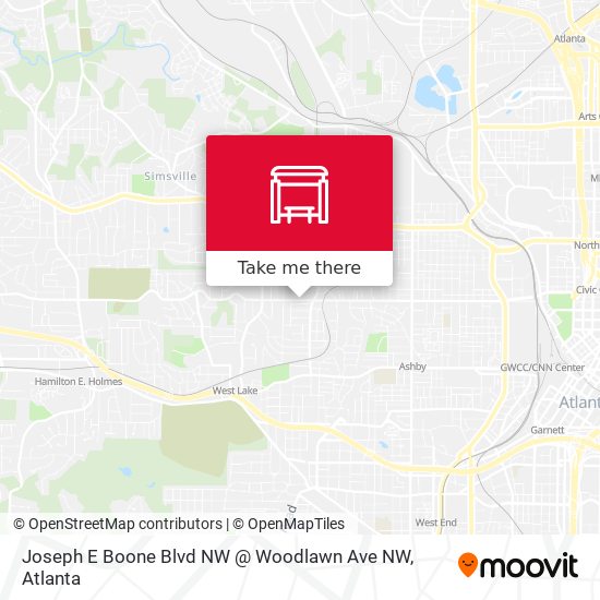 Joseph E Boone Blvd NW @ Woodlawn Ave NW map