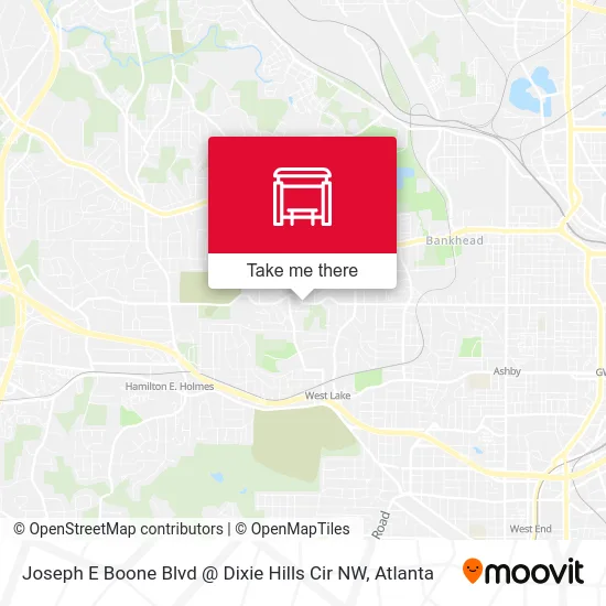 Joseph E Boone Blvd @ Dixie Hills Cir NW map