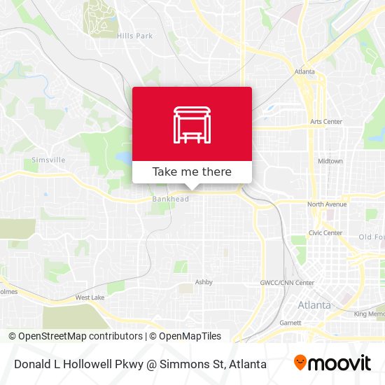 Donald L Hollowell Pkwy @ Simmons St map