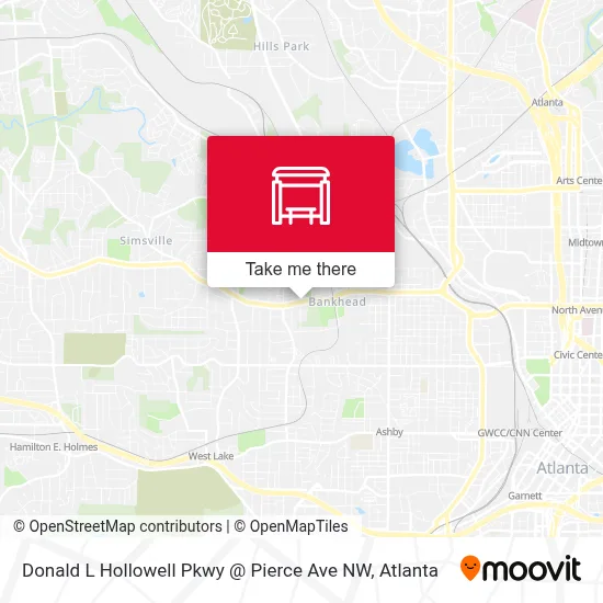 Donald L Hollowell Pkwy @ Pierce Ave NW map