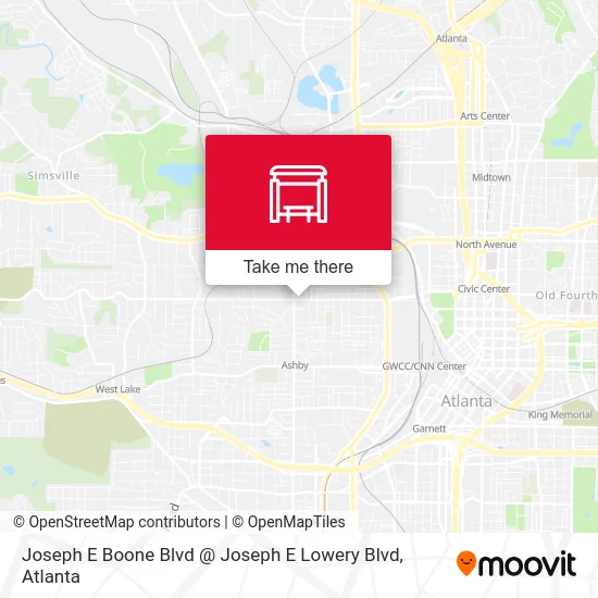 Joseph E Boone Blvd @ Joseph E Lowery Blvd map