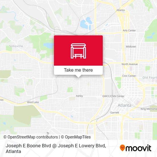 Joseph E Boone Blvd @ Joseph E Lowery Blvd map