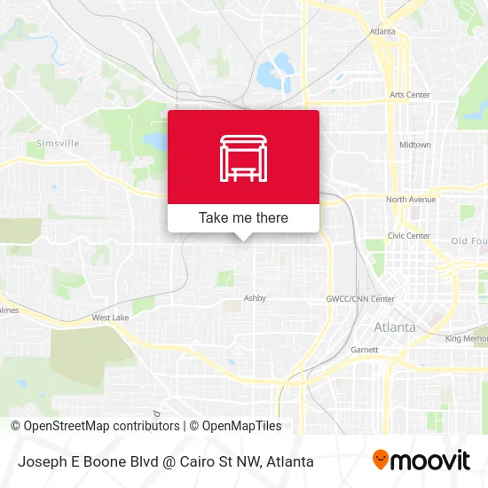 Joseph E Boone Blvd @ Cairo St NW map