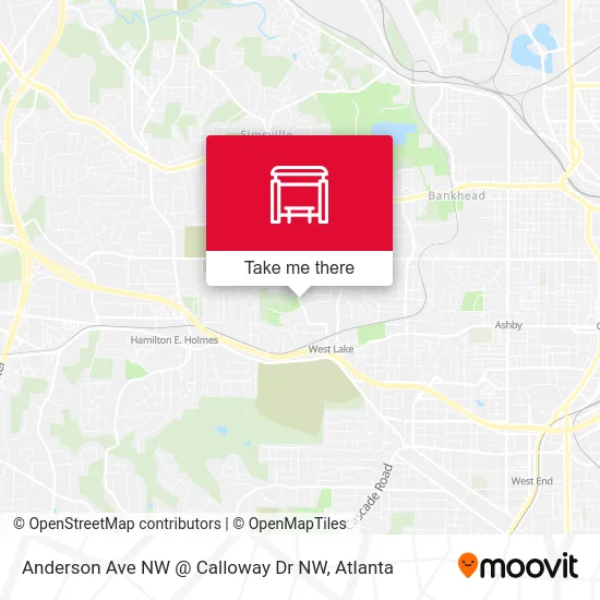 Anderson Ave NW @ Calloway Dr NW map