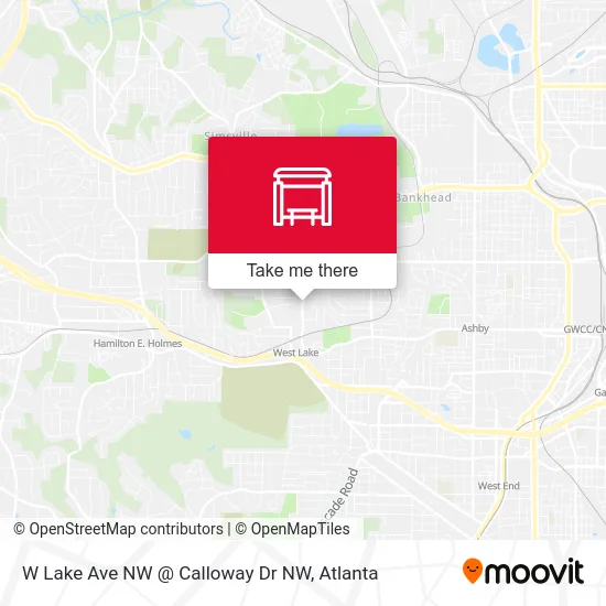 W Lake Ave NW @ Calloway Dr NW map
