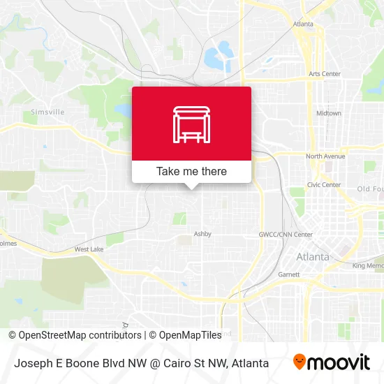 Joseph E Boone Blvd NW @ Cairo St NW map