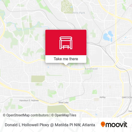 Mapa de Donald L Hollowell Pkwy @ Matilda Pl NW