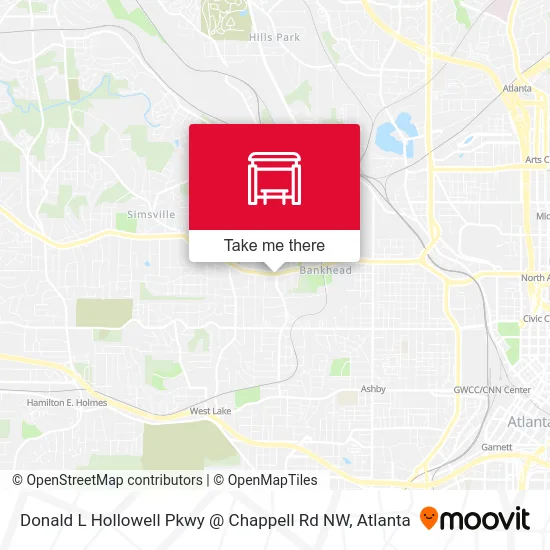 Donald L Hollowell Pkwy @ Chappell Rd NW map