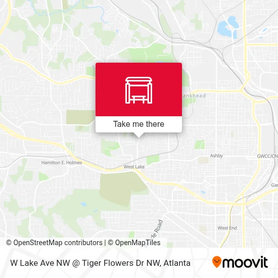 W Lake Ave NW @ Tiger Flowers Dr NW map