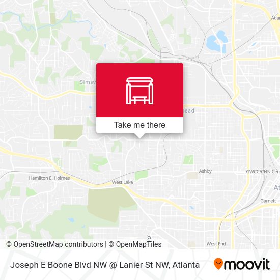 Joseph E Boone Blvd NW @ Lanier St NW map