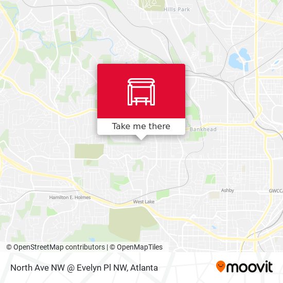 Mapa de North Ave NW @ Evelyn Pl NW