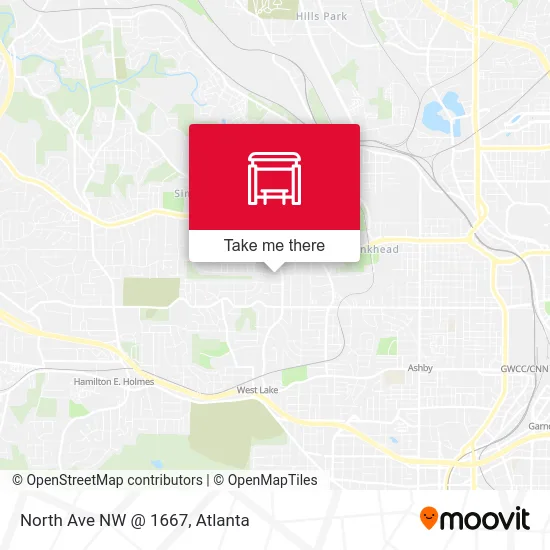 North Ave NW @ 1667 map