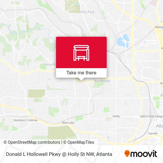 Donald L Hollowell Pkwy @ Holly St NW map