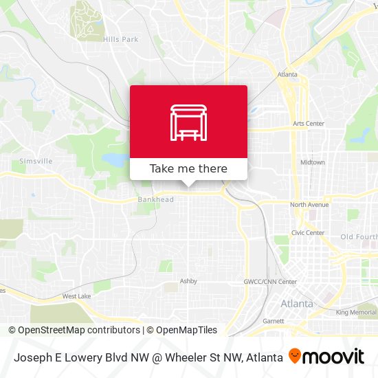Joseph E Lowery Blvd NW @ Wheeler St NW map