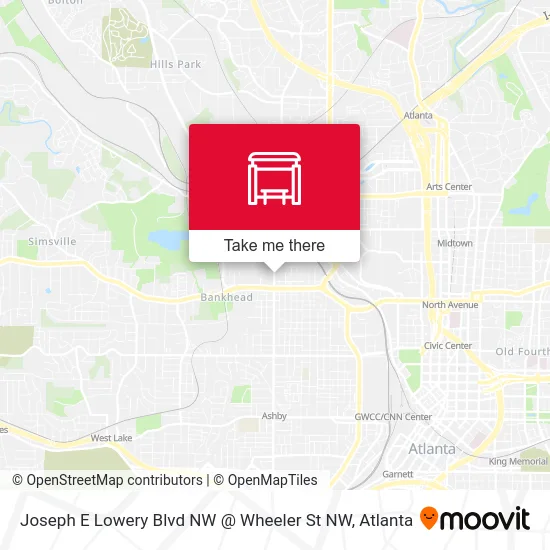 Joseph E Lowery Blvd NW @ Wheeler St NW map