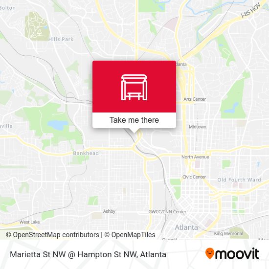 Marietta St NW @ Hampton St NW map